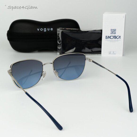 Vogue Women Sunglasses Silver Blue Grey Grad Butterfly VO4233S 323/V154 NEW main image 3